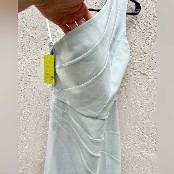 Michael Costello x Revolve Ava one shoulder dress in ice blue size Small - Picture 5 of 10